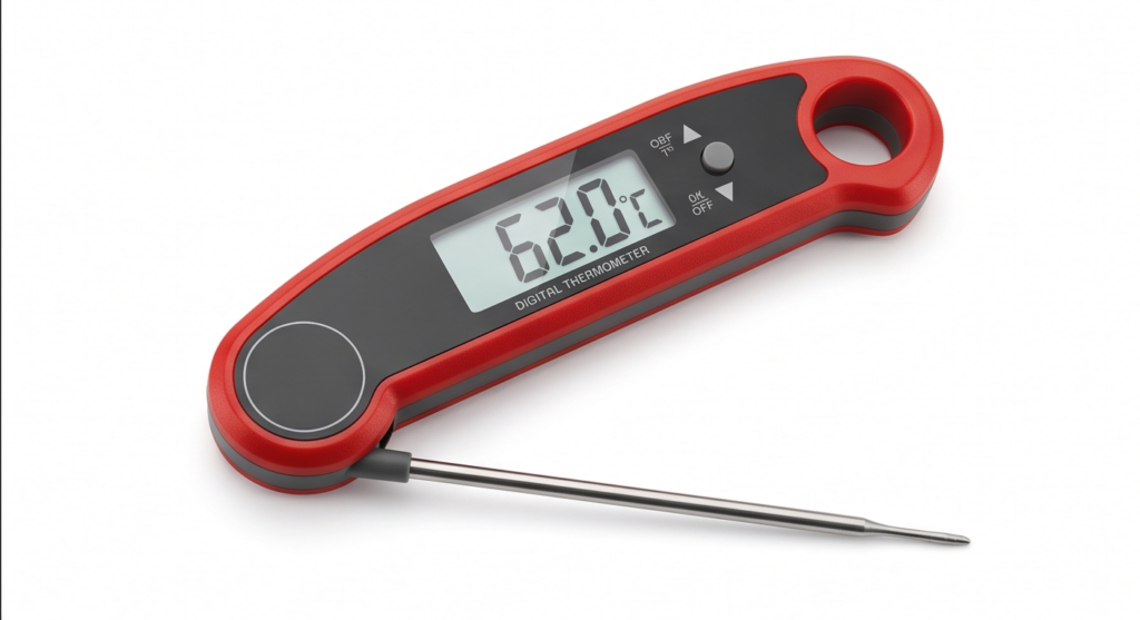 Termómetro digital de sonda instantánea con pantalla para medir la temperatura exacta de la carne